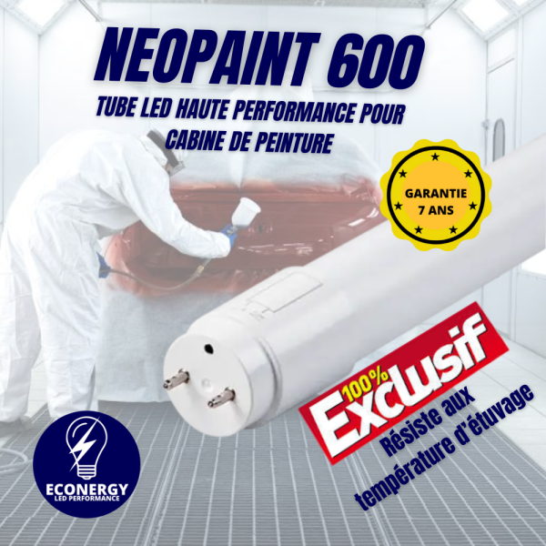 Tube led 60cm pour cabine de peinture