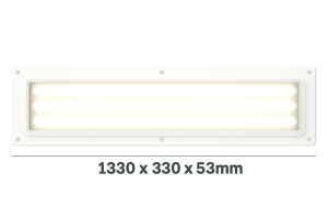 Bloc d’éclairage LED 3x1200mm pour cabine de peinture – Caisson blanc RAL9003