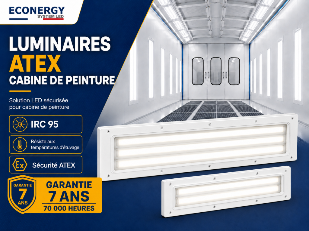 luminaire ATEX pour cabine de peinture